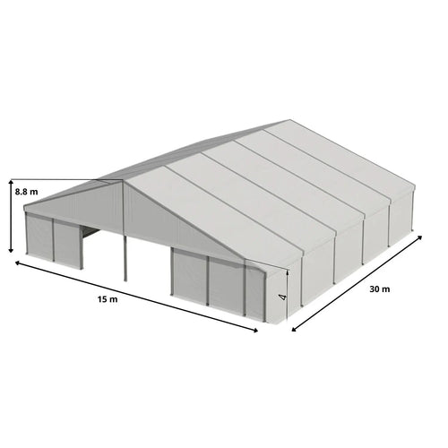 Carpa Bodega 15x30 KARPEK