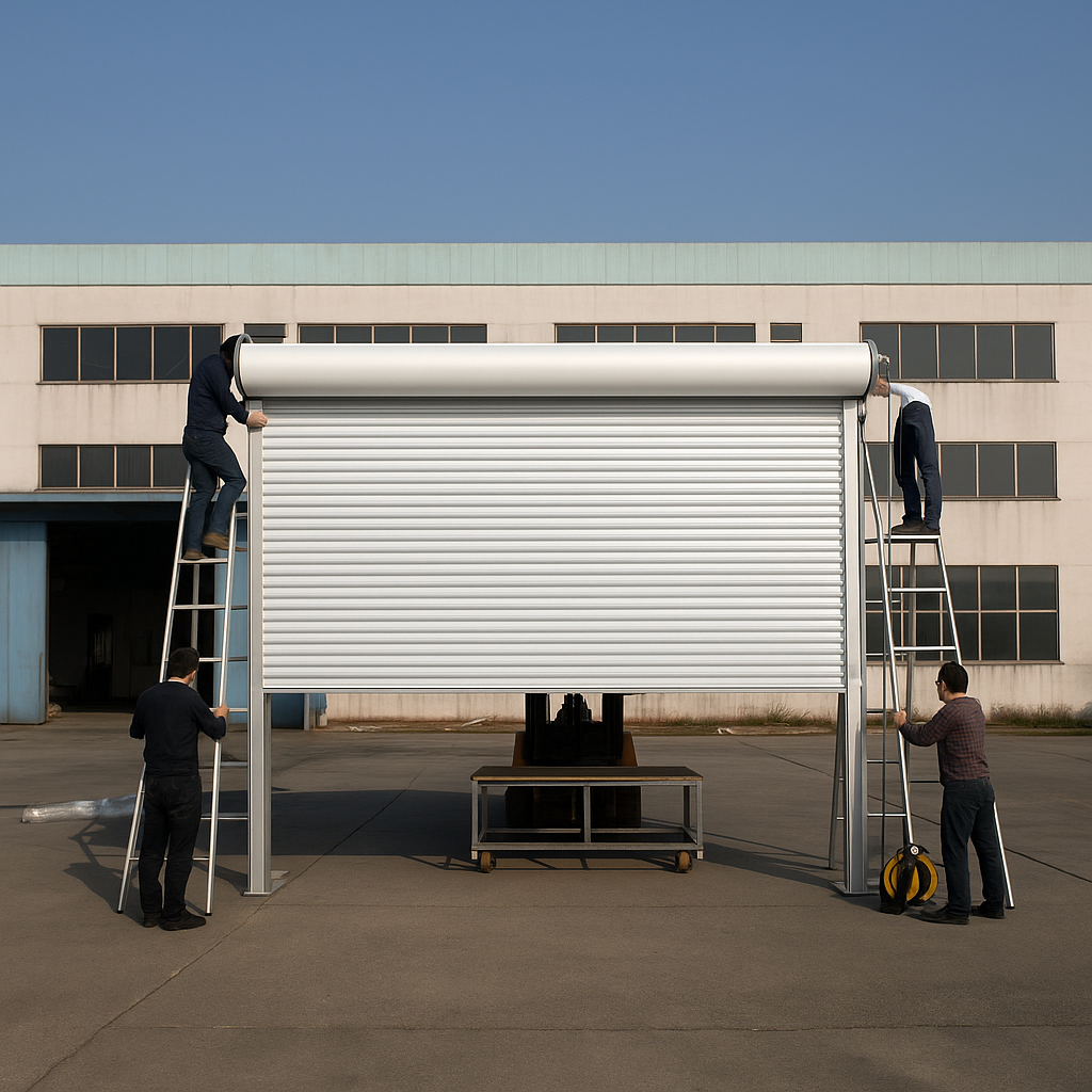 Cortina Metalica 5x5m con motor KARPEK